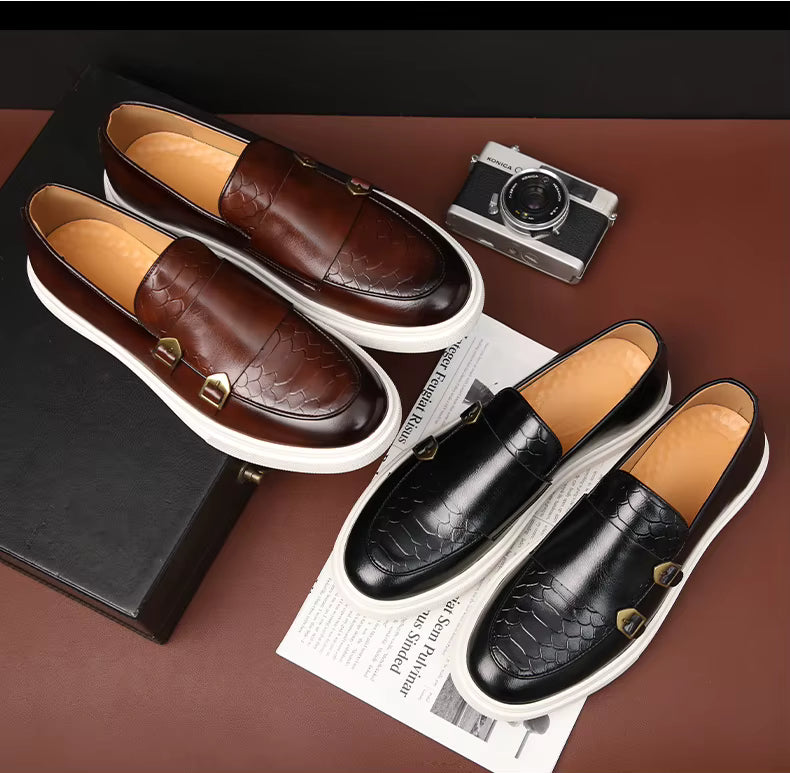Leren Loafers – Dubbele Gesp