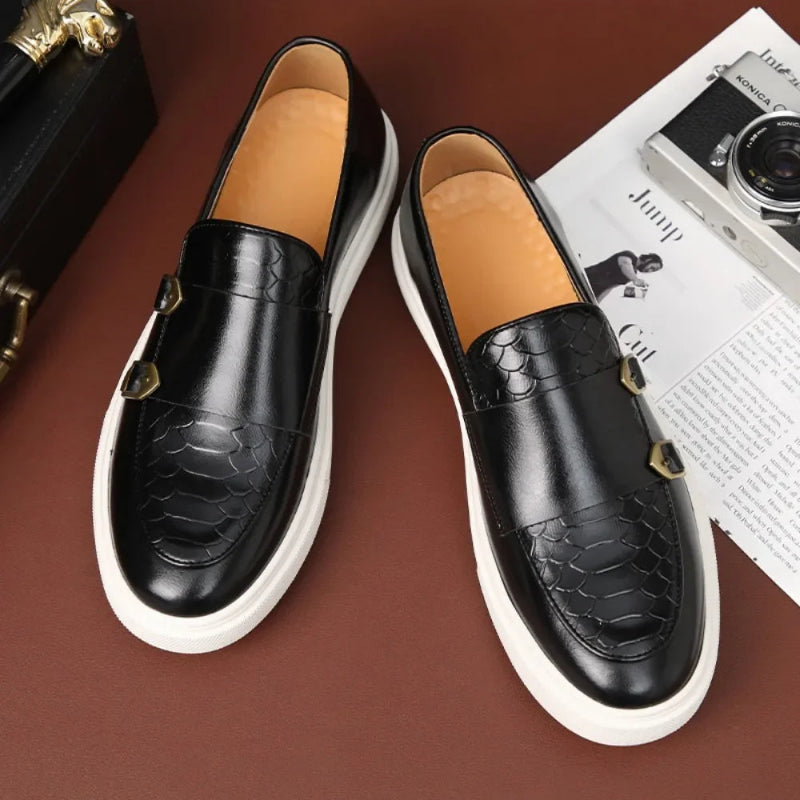 Leren Loafers – Dubbele Gesp